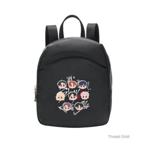 Minimalist Nylon Mini Backpack, Lightweight Travel Daypack with Adjustable